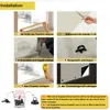 A collage of images demonstrating the installation steps for a window film. Produktbild-Vorschau
