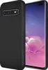 A black phone case is shown next to a smartphone. Produktbild-Vorschau