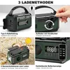 Handkurbel-Radio mit 12000mAh Akku, Solar, AM/FM, Powerbank Produktbild-Vorschau 6