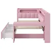 Daybed 90x200 cm mit USB & LED – Tagesbett in Rosa, Produktbild-Vorschau 12