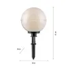 JUST LIGHT Kugelleuchte Gartenlampe 2er SET Erdspieß, weiß, Produktbild-Vorschau 6