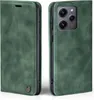 A green flip case for a Xiaomi Redmi 12 phone, shown from two angles. Produktbild-Vorschau
