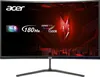 A marketing image for an Acer curved monitor, displaying its features and brand. Produktbild-Vorschau