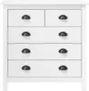 vidaXL Sideboard Hill Weiß 79x40x80 cm Massivholz Kiefer Produktbild-Vorschau 1