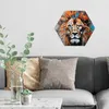 DEQOART Glasbild Echtglas 40x35 cm 'Wildes Farbenspiel' Produktbild-Vorschau 3