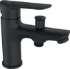 A black bathroom faucet on a white background. Náhled obrázku produktu