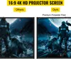 SucceBuy 90-palcové projekčné plátno so statívom, 16:9 4K Náhľad obrázku produktu 2