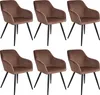 tectake® Esszimmerstuhl Marilyn gepolstert, in Samtoptik 58 Produktbild-Vorschau 2