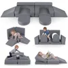 COSTWAY 10-częściowa modułowa sofa do zabawy z zdejmowaną i Podgląd zdjęcia produktu 1
