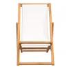 vidaXL Sdraio in teak 56x105x96 cm crema Anteprima dell’immagine prodotto 3