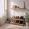Scaffale per scarpe Relaxdays, 2 ripiani, A x L x P: ca. 33 Anteprima dell’immagine prodotto 3