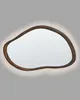 BELIANI LED Wandspiegel Dunkelbraun Glas Asymmetrisch 60x93 Produktbild-Vorschau 5