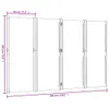A line drawing diagram of a room divider with dimensions indicated. Voir les images du produit