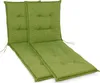 Two green chaise lounge cushions are laid out side-by-side on a white background. Produktbild-Vorschau