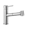 A studio shot of a stainless steel kitchen faucet. Produktbild-Vorschau