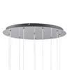 The underside of a modern chandelier base with multiple hanging wires. Podgląd zdjęcia produktu