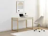 Schreibtisch mit 2 Schubladen - MDF & Metall - Beige & Produktbild-Vorschau 2