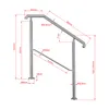 AICA 108x102cm Edelstahl-Treppengeländer, Eingangshandlauf, Produktbild-Vorschau 9