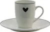 Tazza Clayre & Eef 350 ml Cuore in porcellana bianca e nera Anteprima dell’immagine prodotto 7