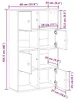 vidaXL Knihovna bílá 60x24x101,5 cm Materiál na bázi dřeva Náhled obrázku produktu 8