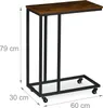 Relaxdays Beistelltisch C-Form, HBT 79x60x30 cm, Rollen, Produktbild-Vorschau 4