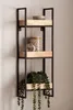 Półka ścienna 27x77x18 cm mango lite drewno / metal półka Podgląd zdjęcia produktu 5