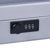 A close-up view of a combination lock on a gray box. Náhled obrázku produktu