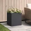 vidaXL Garten-Pflanzgefäß Schwarz 45 x 45 x 45 cm Produktbild-Vorschau 2