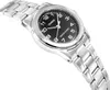 A close-up, angled shot of a silver Casio watch with a black face. Produktbild-Vorschau