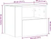 vidaXL Wand-Nachttisch Betongrau 45x30x35 cm Produktbild-Vorschau 8