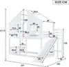 MODFU Etagenbett Kinderbett 90x200cm Mit Kinderrutsche, Mit Produktbild-Vorschau 7