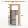 A diagram showing the dimensions of a bookshelf. Produktbild-Vorschau