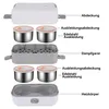 Tragbare elektrische Lunchbox, Mini-Reiskocher, 2-lagig,1L, Produktbild-Vorschau 2