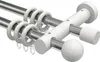 Interdeco Gardinenstange / Vorhangstange Edelstahl / Weiß, Produktbild-Vorschau 1