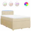 Boxspringbett mit Matratze Creme 120x200 cm Stoff Produktbild-Vorschau 1