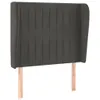 vidaXL Kopfteil mit Ohren Dunkelgrau 103x23x118/128 cm Samt Produktbild-Vorschau 1