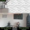 A collage showing a visualization of 3D wall panels and a room decorated with them. Anteprima dell’immagine prodotto