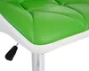 A close-up view of a green and white bar stool. Podgląd zdjęcia produktu