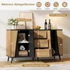 Merax Sideboard mit 2 Türen und 3 Schubladen, Kommode mit 2 Produktbild-Vorschau 8