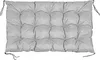 A gray tufted cushion for outdoor furniture. Náhľad obrázku produktu