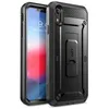 A black iPhone XR case with a kickstand is shown against a white background. Produktbild-Vorschau