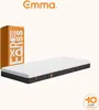 A mattress and its packaging are displayed against a white background. Produktbild-Vorschau