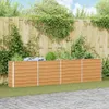 vidaXL Hochbeet Hellbraun 320 x 40 x 77 cm Verzinkter Stahl Produktbild-Vorschau 2