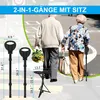 Gehstock mit Sitz, tragbarer Trekkingstöcke,Klappstuhl, aus Produktbild-Vorschau 4