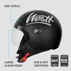 Westt Classic Jethelm mit Visier Motorradhelm Produktbild-Vorschau 2