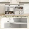 HOMCOM Sideboard Küchenschrank mit 4 Türen und 2 Produktbild-Vorschau 6