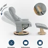 M MCombo Relaxsessel mit Hocker, 360° Drehbarer Produktbild-Vorschau 4