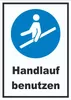 Handlauf benutzen Schild A2 (420x594mm) Produktbild-Vorschau 1