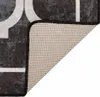 vidaXL Teppich Waschbar Schwarz und Weiß 160x230 cm Produktbild-Vorschau 4