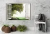 Leinwandbild fensterblick baumnebel 60x40 cm Feeby grün Produktbild-Vorschau 2
